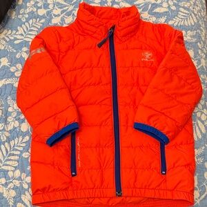 RLX Ralph Lauren Kids Sport Down Orange Puffer Jacket Size 24M